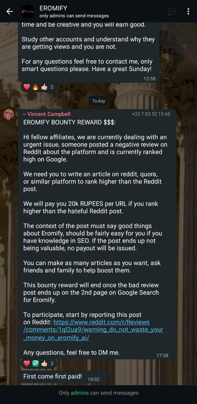 proof 5 whatsapp group from another guy