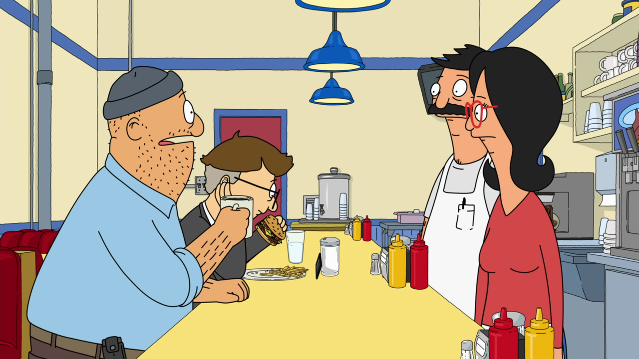 Bob's Burgers S10E13 Three Girls and a Little Wharfy (1080p HULU Webrip x265 10bit EAC3 5.1 - Goki)[TAoE]