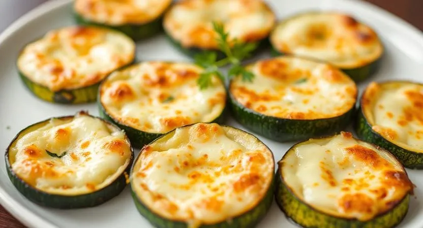 Печёные кабачки с сыром