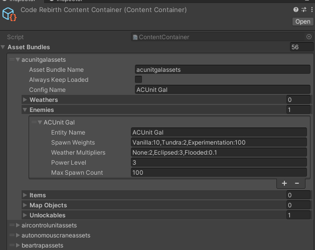 AssetBundleData Enemy Entry