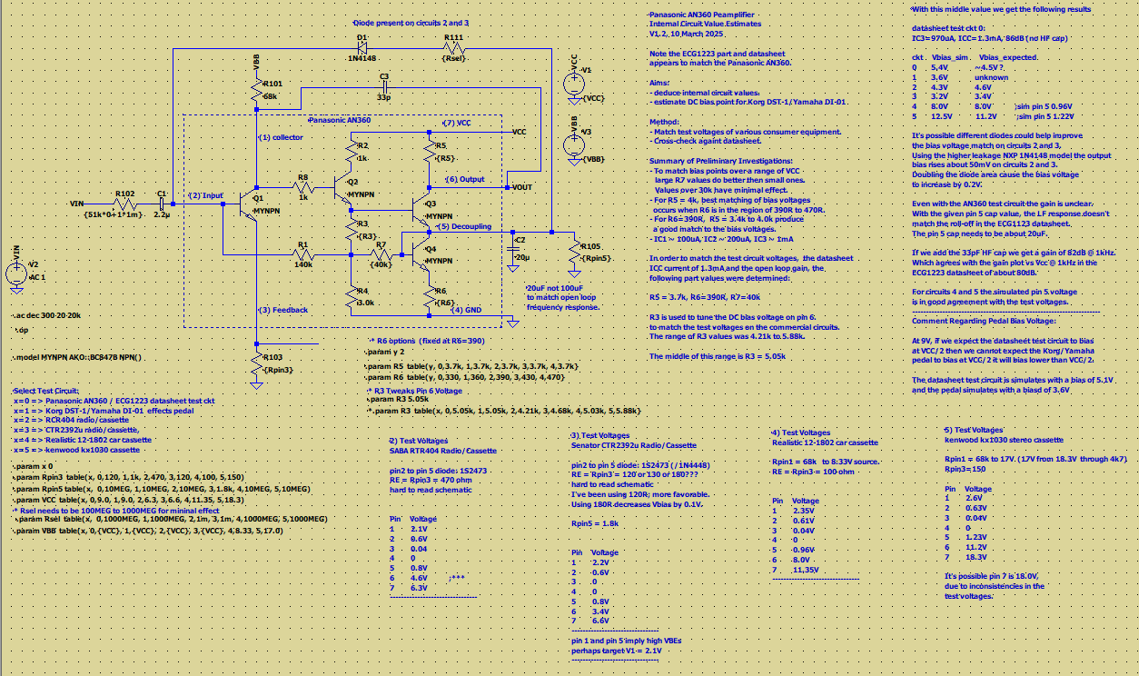 panasonic AN360 - best guess at internal circuit - bias voltages - V12