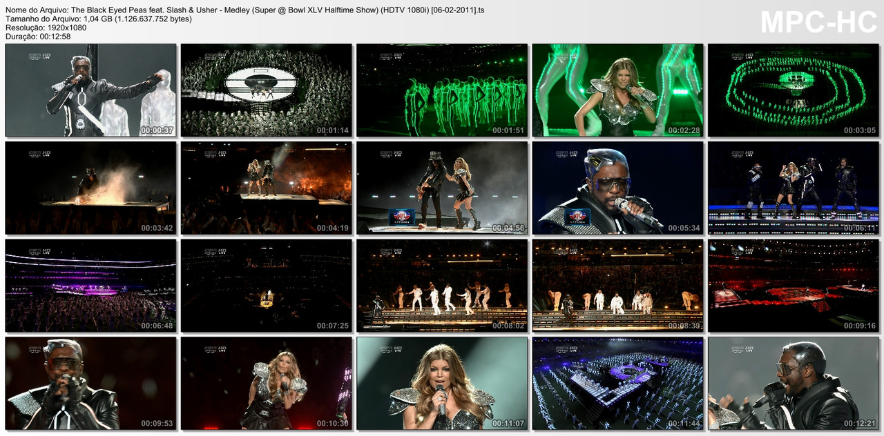 The Black Eyed Peas feat. Slash & Usher - Medley (Super @ Bowl XLV Halftime Show) (HDTV 1080i) [06-0