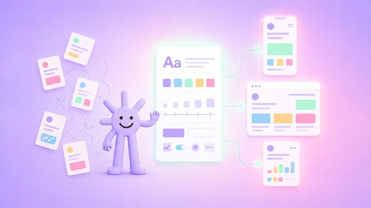 Illustrations showing that visual guidelines define how consistency is applied.