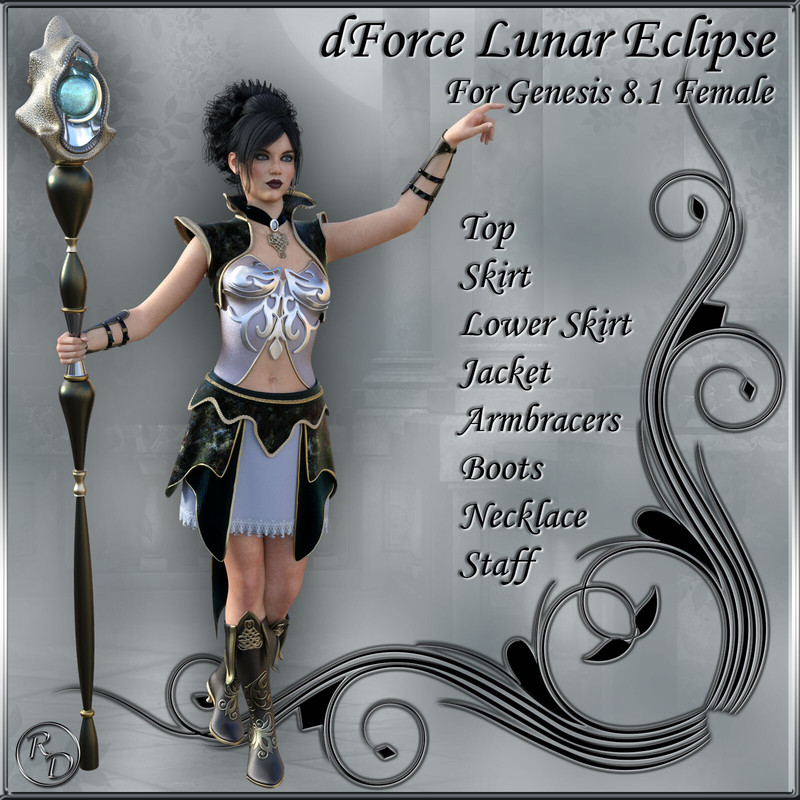 dForce Lunar Eclipse for Genesis 8.1 Female