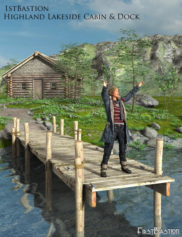 00 main 1stbastions highland lakeside cabin daz3d