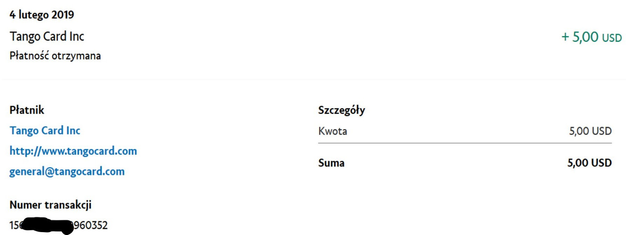 potwierdzenie wypłaty podcoin