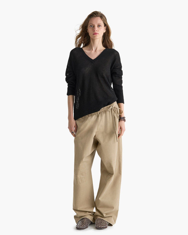 W80101AL MESH STITCH VNECK SWEATER SEASHELL SPARKLE PS26 0004 4554c03a 8881 4f25 b908 9079d54218a1