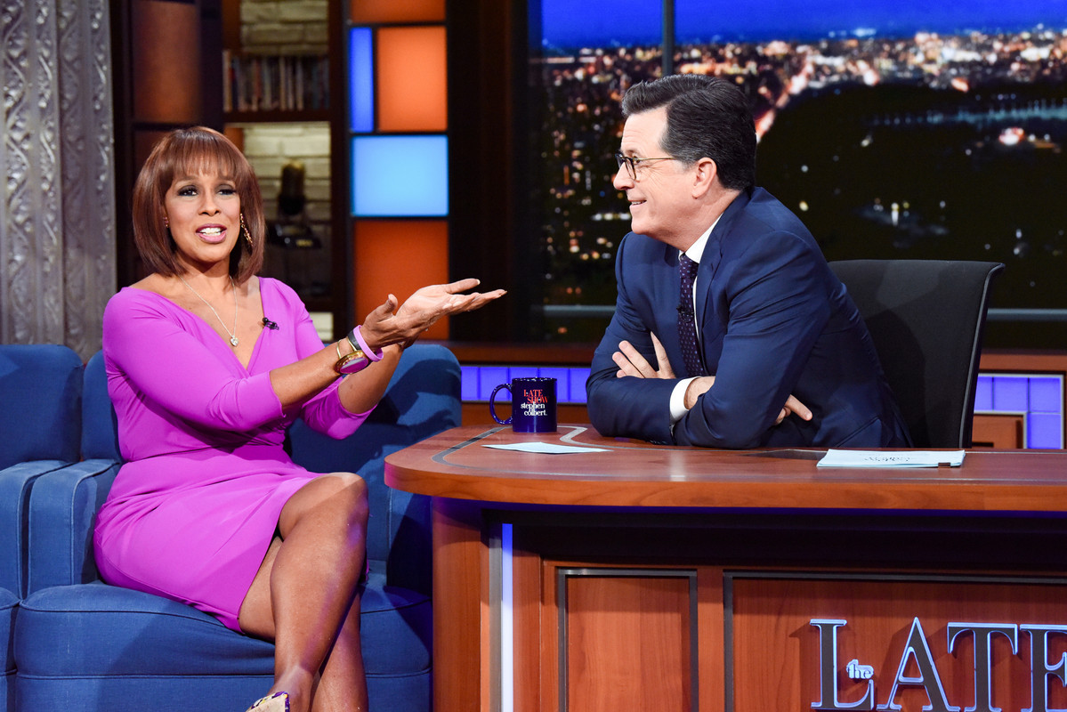 Gayle King Upskirt - The Late Show with Stephen Colbert October 25th 2018.