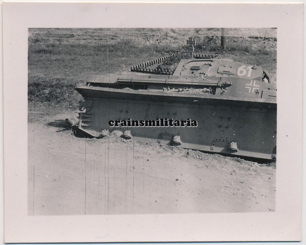 Orig. Foto zerstörte Panzer IV m. Kennung Grab R