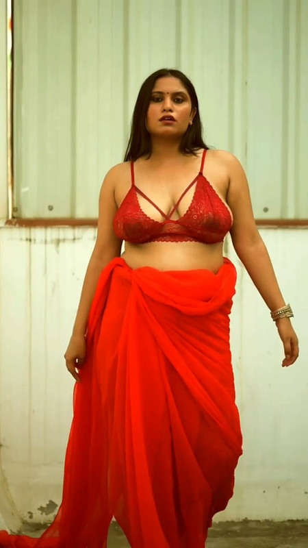 desi hot aunty black nipple through red bra and costume.mp4_snapshot_00.00.310