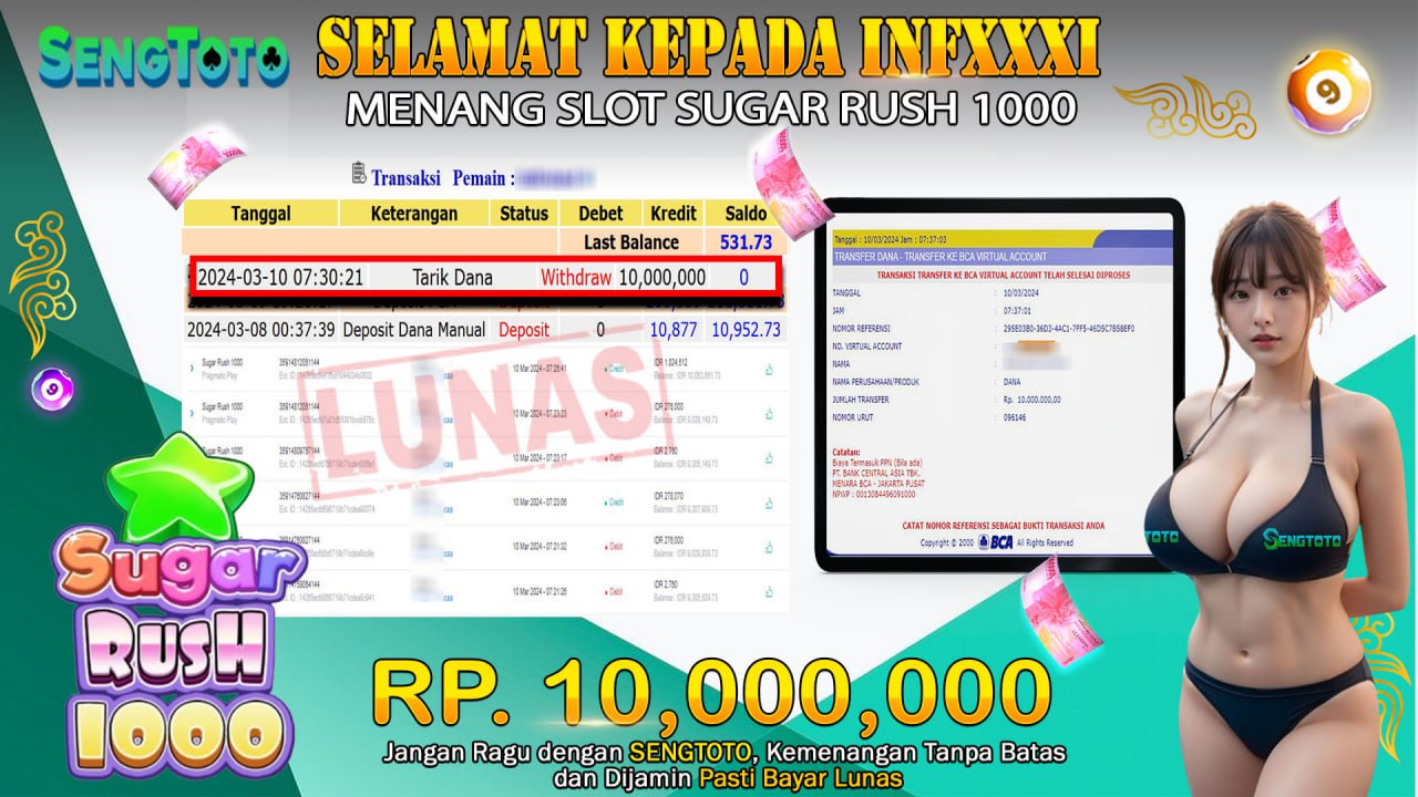 BUKTI PEMBAYARAN SLOT SUGAR RUSH 1000