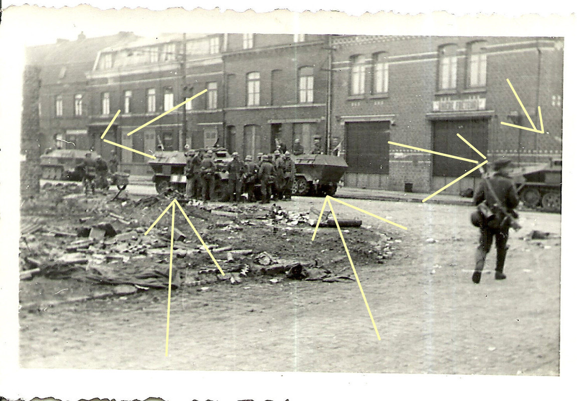 Foto Soldaten Panzer Tank Spähpanzer Stellung in