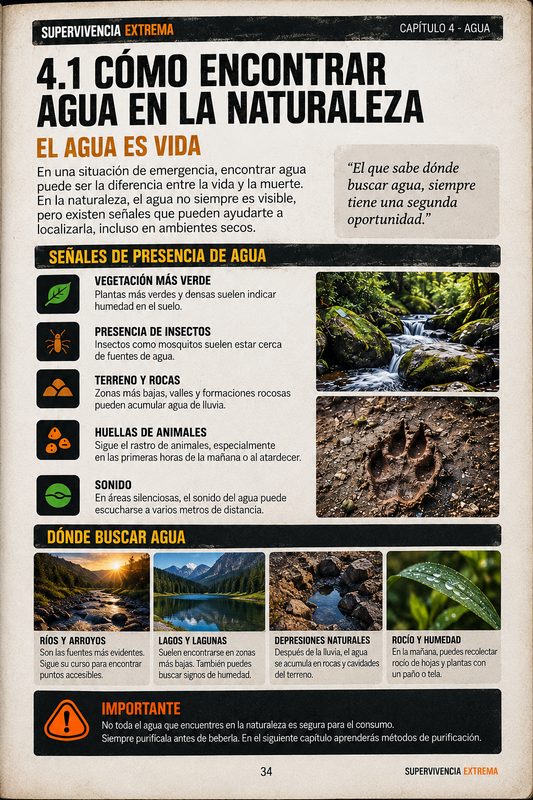 Vista interior del Manual - Guía del Agua