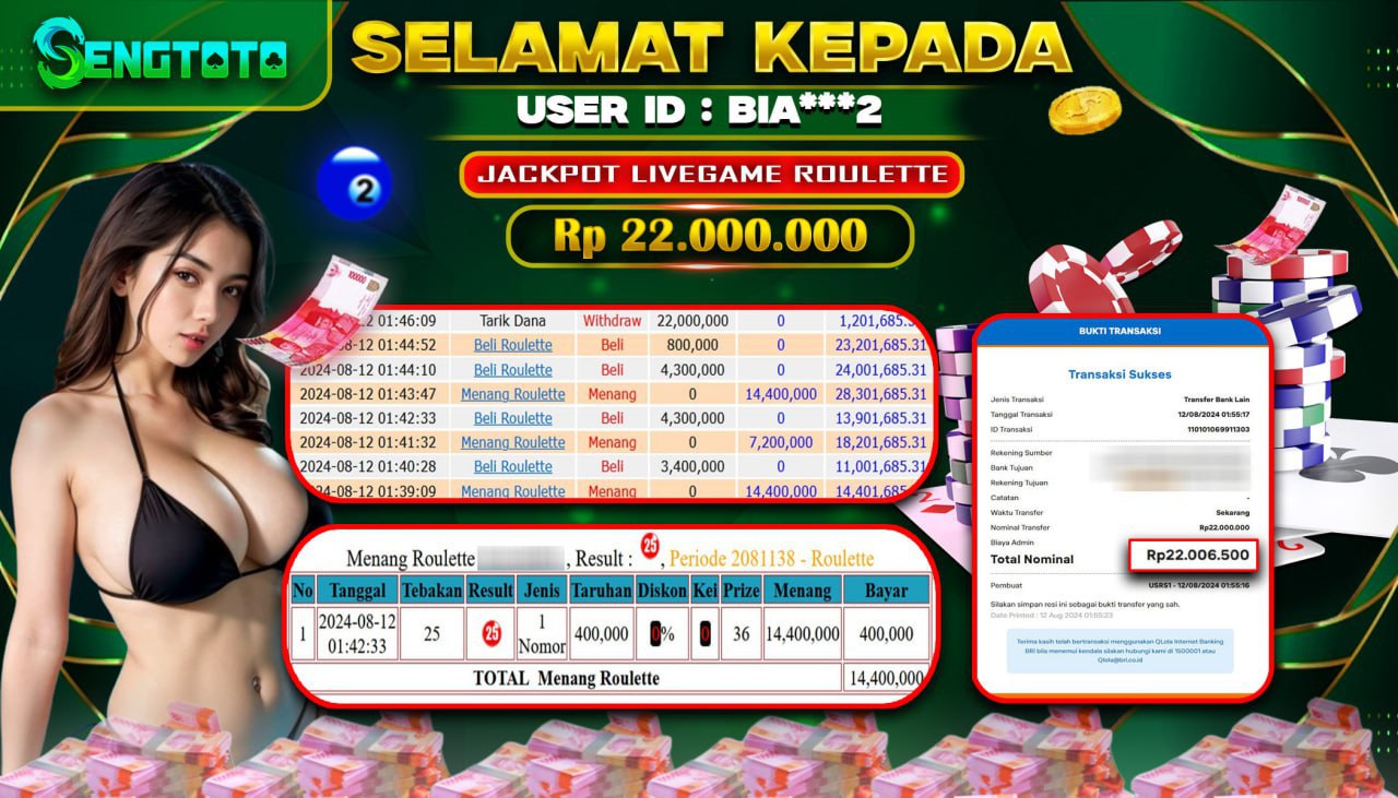 BUKTI PEMBAYARAN LIVE GAME ROULETTE