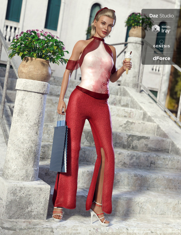 dForce Draped Pants Ensamble for Genesis 8 Female(s) dForce Draped Pants Ensamble for Genesis 8 Female(s)