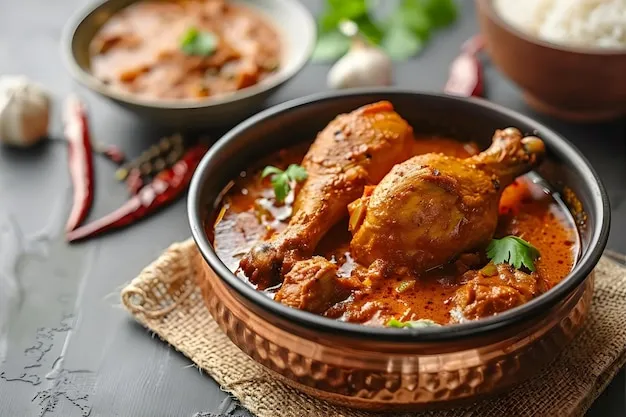 Andhra style spicy chicken curry