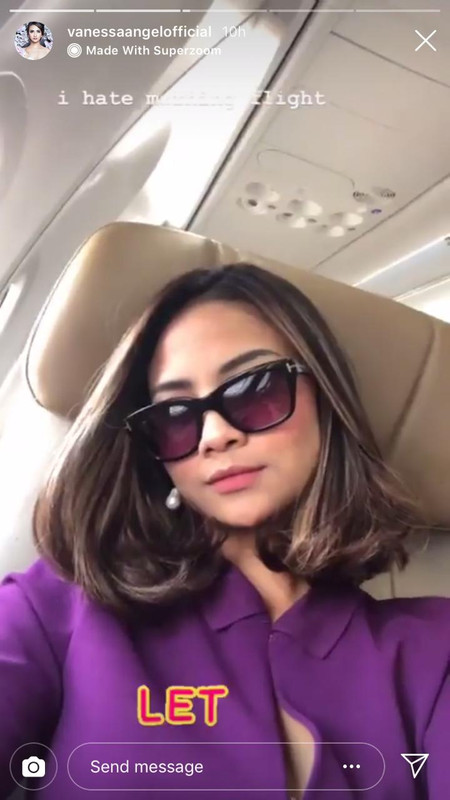 Unggahan Instastory Vanessa Angel, Sabtu (5/1/2018)