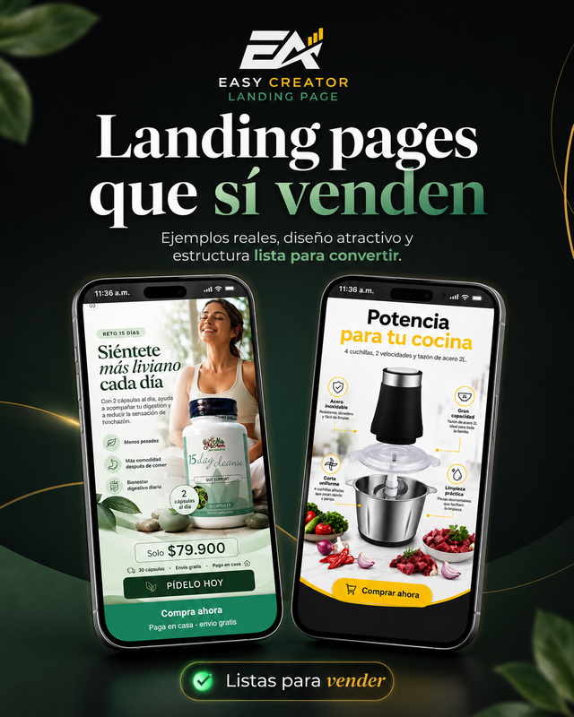 Ejemplo de landing generada