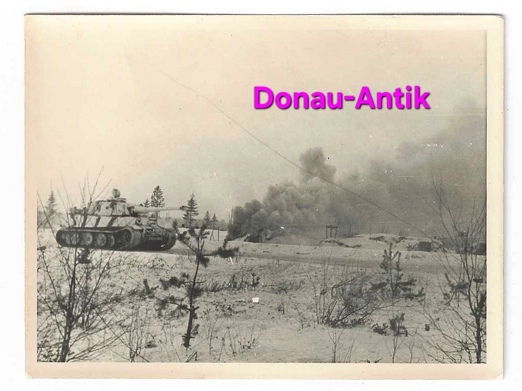 Foto Panzerkampfwagen VI Tiger Panzer Tank Wintertarn Tarn Camouflage Osten (1)