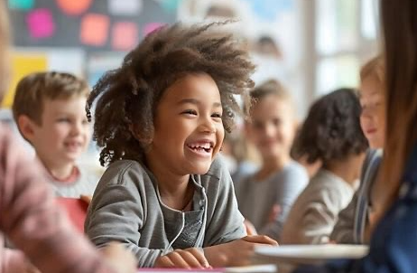 School-age children doing homework with help at 1st Step Learning Academy