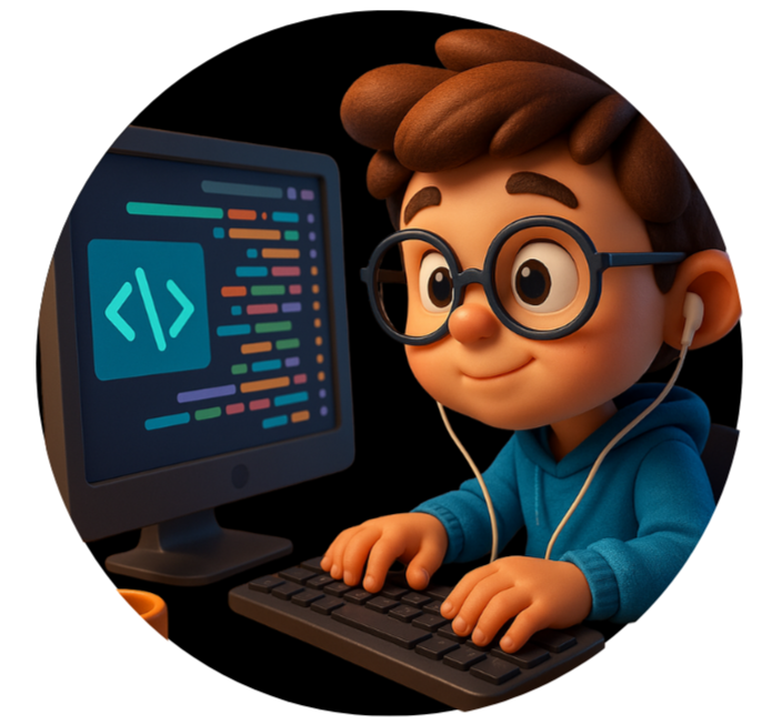 Criança aprendendo programação