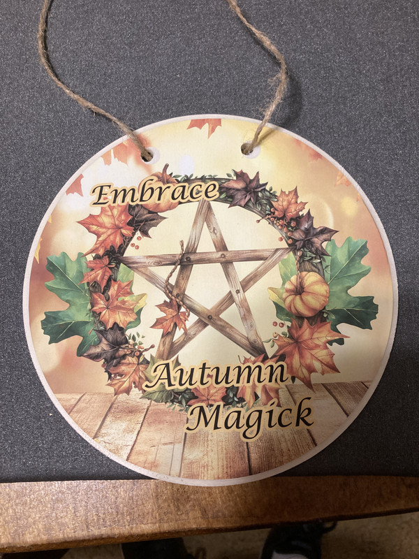 handcrafted autumn magic sign
