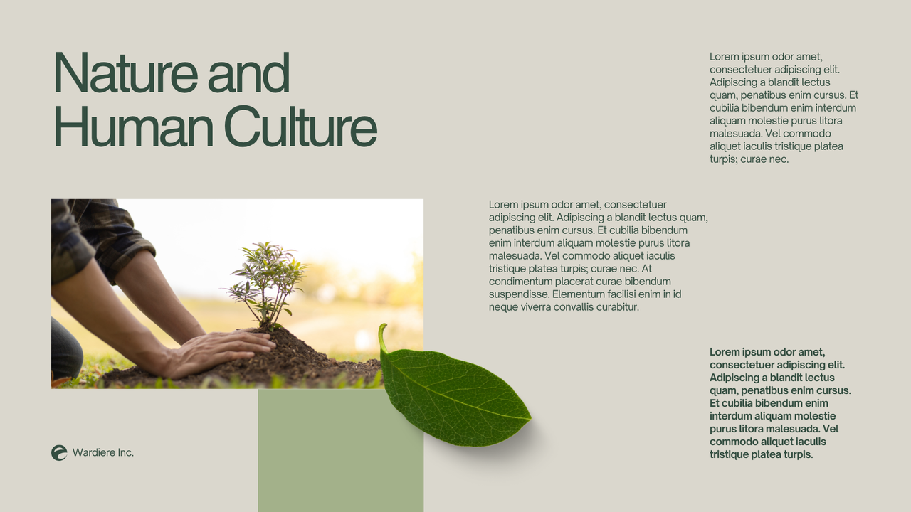 Green and Grey Simple Nature Presentation