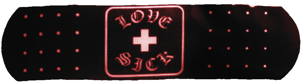 red love sick bandaid