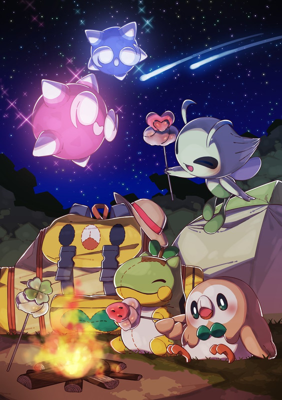 rowlet-celebi-turtwig-and-minior-pokemon