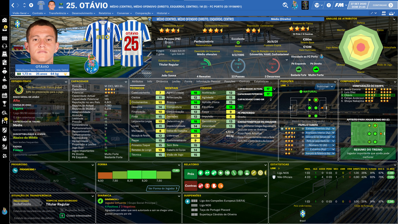 Football Manager 2021 Skins - FM 2021 FLUT skin dark - Version 16.0