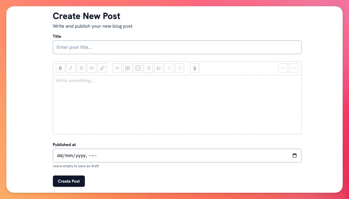 Post form with Rhino editor