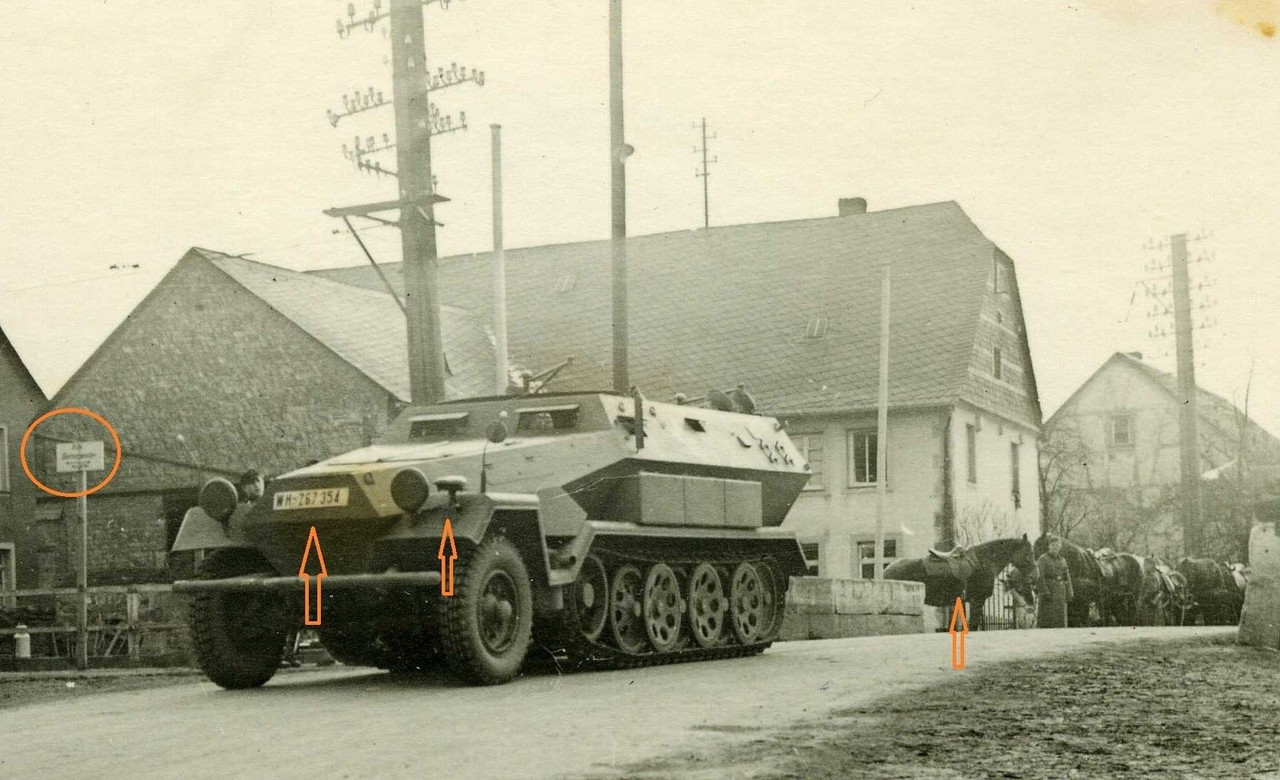 Sd.KFZ 251 PANZERSPÄHWAGEN AUF BRÜCKE NOTEK-TARN