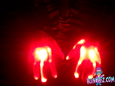 XO Red LED Light Up Gloves