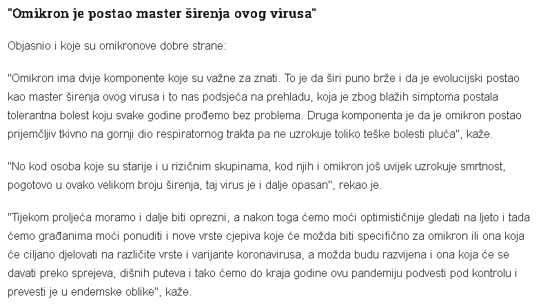 Đikić: Omikron ima dvije komponente koje je važno znati 8