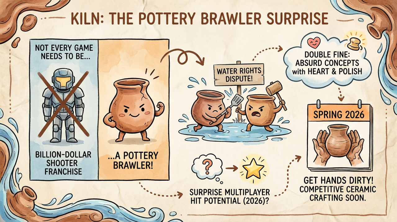 Double Fine Just Dropped a Pottery Fighting Game Nobody Saw Coming 1 Gaming controller and console setup with colorful lighting