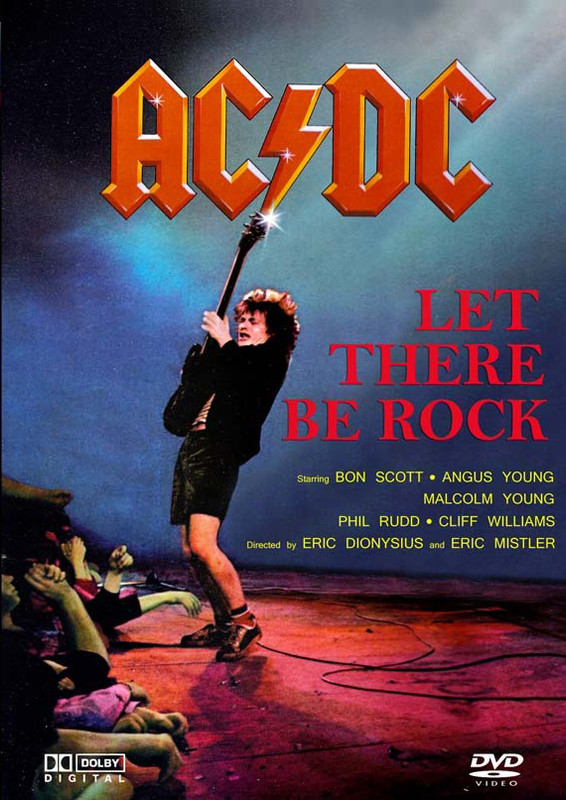 1980 ROLLED AC/DC: LET THERE BE ROCK -  ORIGINAL MOVIE POSTER 