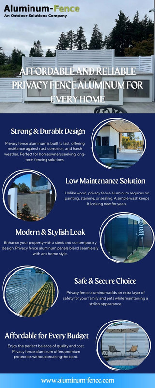 Affordable and Reliable Privacy Fence Aluminum for Every Home