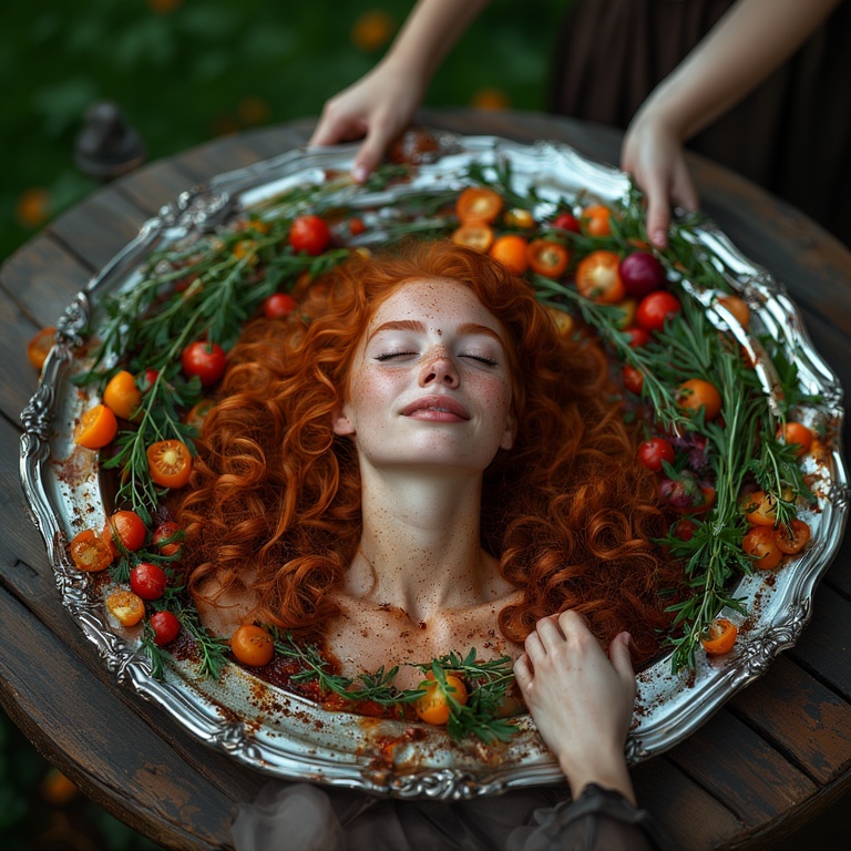 Garden wedding wom served Redhair spez 0 25