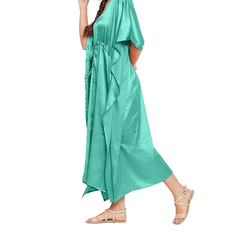 Women Satin Silk Nightdress Lingerie Sleepwear Nightgown Maxi Robe Loungewear - Picture 114 of 125