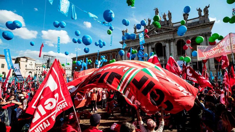 manifestazione 1 maggio marcia sindacati festa lavoro