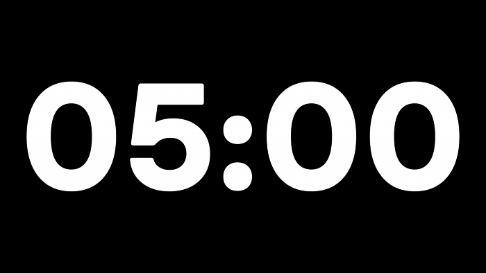 Cuenta Regresiva Horizonte de 5 Minutos con Fondo Transparente 4K