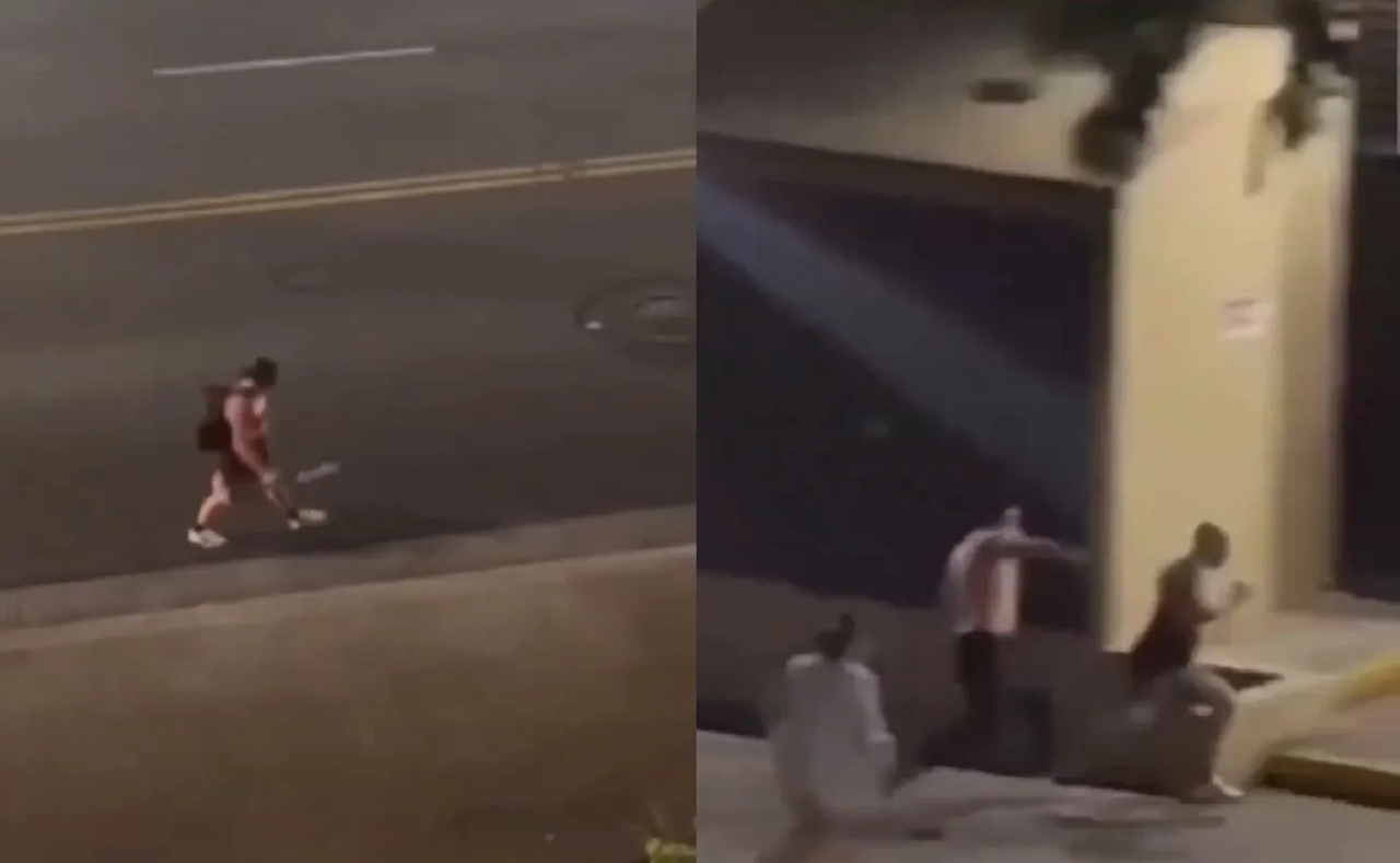 Conductor salva a peatones de mortal ataque, atropella a delincuente: video