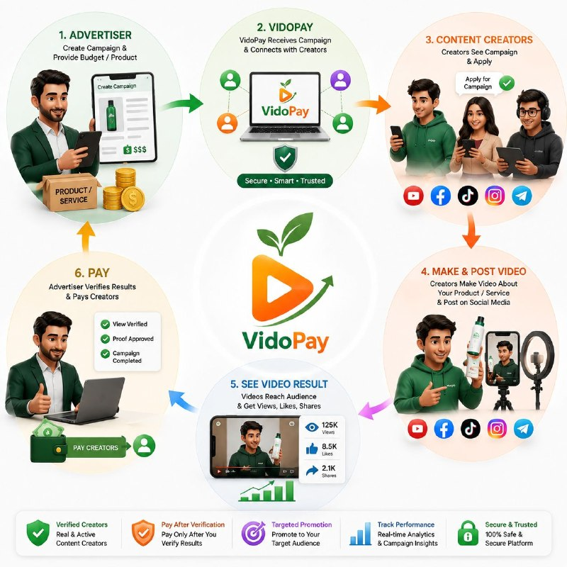 VidoPay Ecosystem Workflow Banner