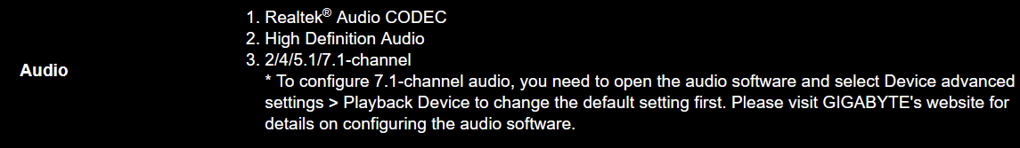 Carte son gigabyte DS3H