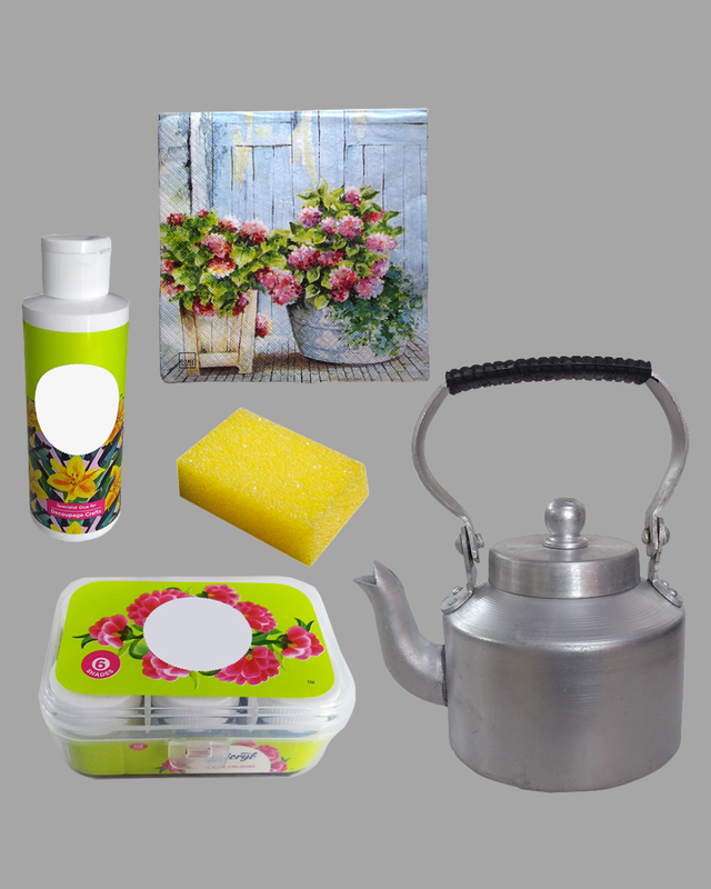 Decoupage Art on Kettle DIY Kit