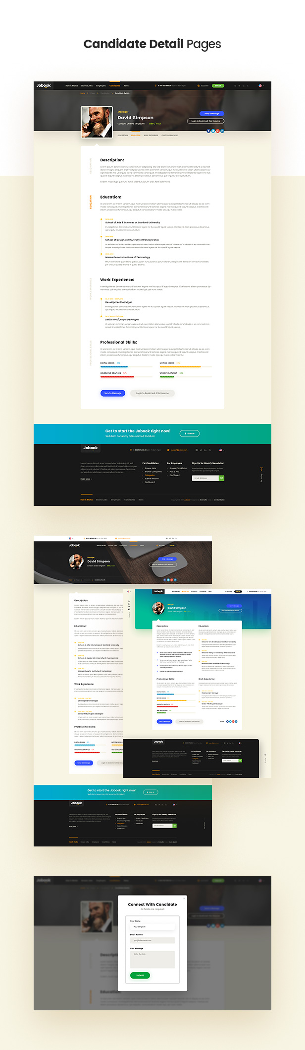 Jobook - A Unique Job Board Website PSD Template