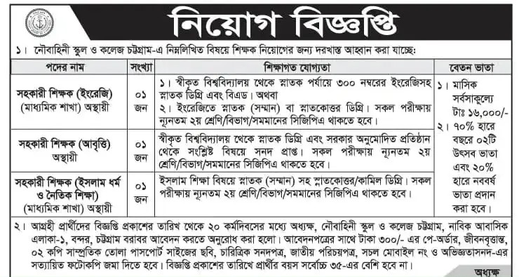 Bangladesh Navy Civilian Job Circular 2022