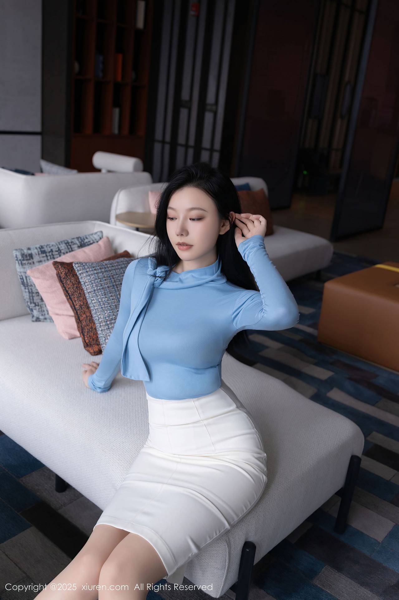 安然anran 脚踩白色高跟鞋，丝足诱惑写真80P插图5