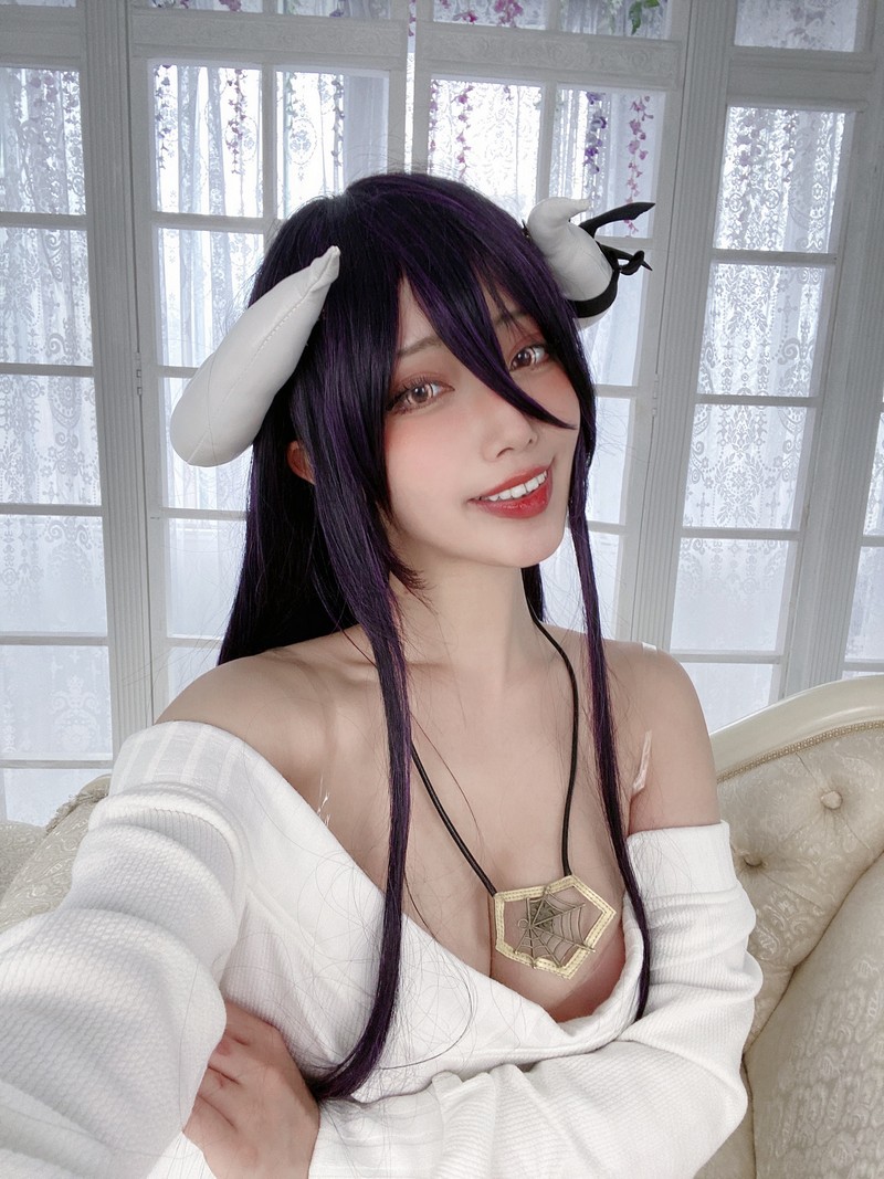 切切Celia 雅儿贝德 Albedo Cosplay Overlord 写真 39P插图