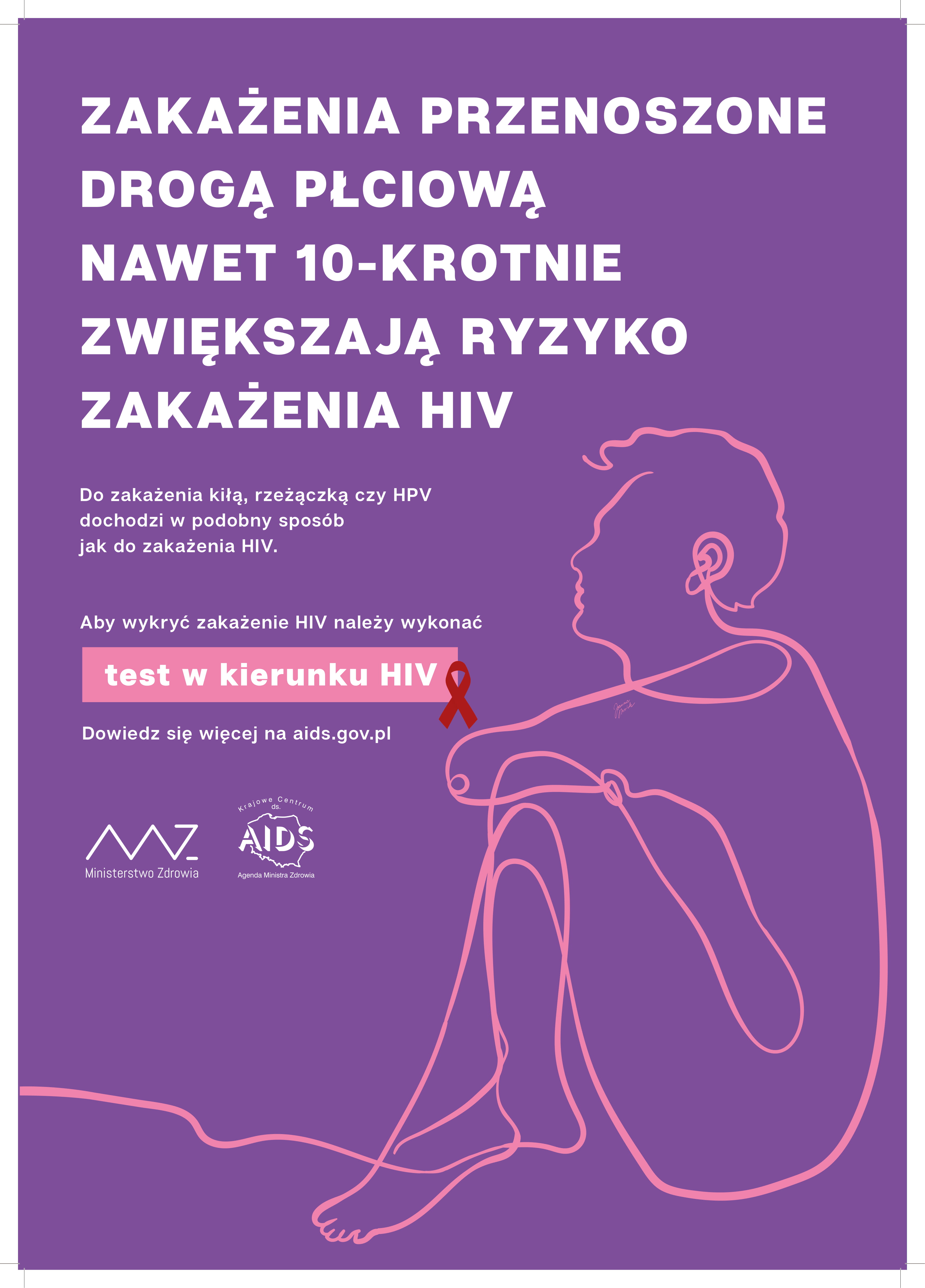 Plakat, akcja HIV